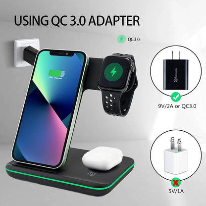 ChargePro Station 3-in-1: Practicidad y Elegancia en un Solo Dispositivo